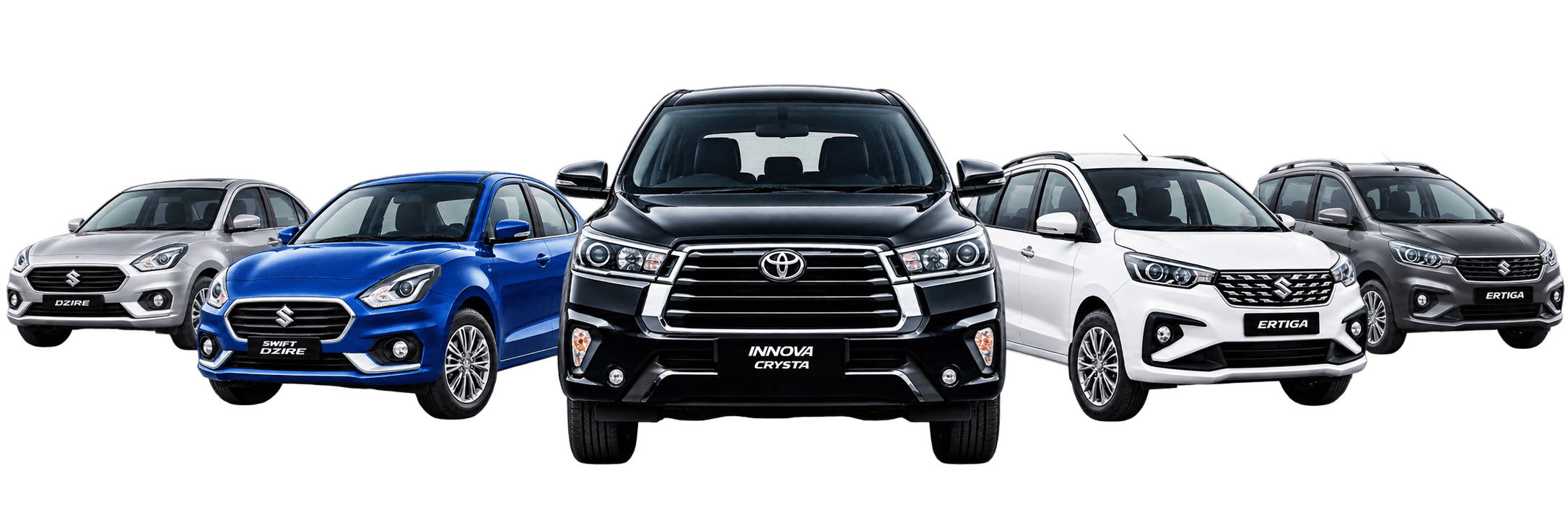 Shree Mahadev Travels Ujjain fleet — Swift Dzire, Ertiga and Innova Crysta